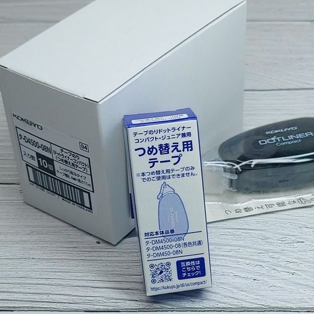 고쿠요 투명 양면 풀테이프 DOTLINER 컴팩 C253 리필 1Box(10개입)