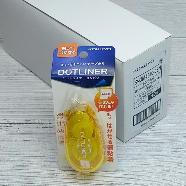 고쿠요 투명 양면 풀테이프 DOTLINER-재접착 C262 1Box(10개입)