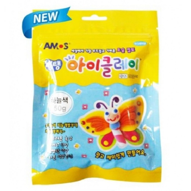 [아모스] 탱탱아이클레이 50g 하늘 10개입