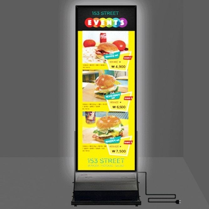 LED 라이트 배너 광고 홍보판 단면 pc판 유 60x180cm