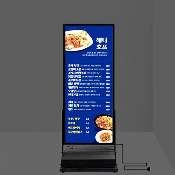 LED 라이트 배너 광고 홍보 물통형 pc판 유 60x150cm