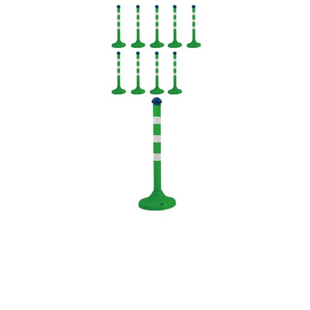 KK 차량 통제용으로 사용하는 녹색 플라스틱봉 X 10개입