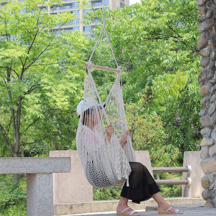 유럽감성 베란다 그물 흔들의자 힐링 해먹의자