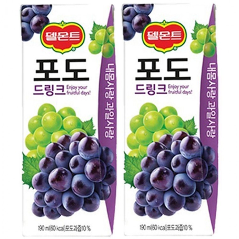 롯데 델몬트 포도 드링크 190ml x 32개입