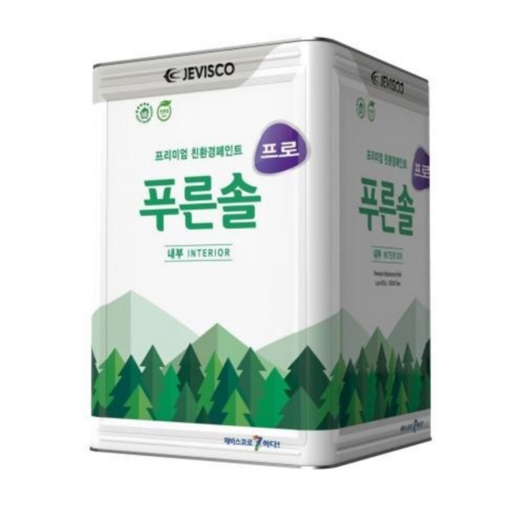 푸른솔 프로 내부용 무광 페인트 백색 18L