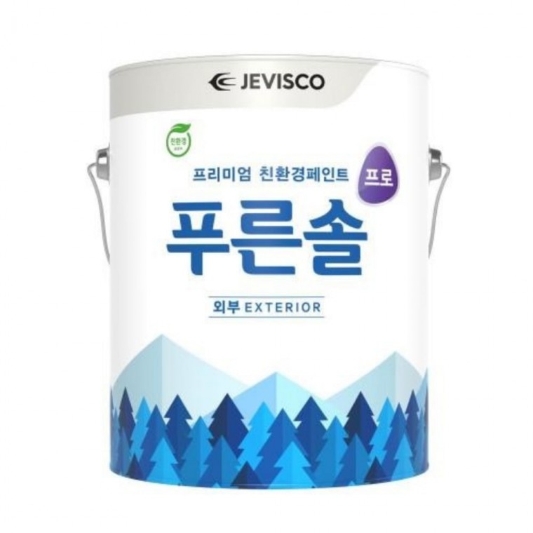 푸른솔 프로 외부용 무광 페인트 흑색 백색 4L