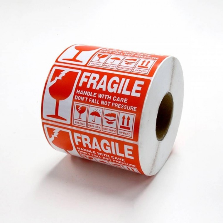 Fragile 스티커 영문주의 화물 파손주의 취급주의 라벨지 90mm x 50mm장