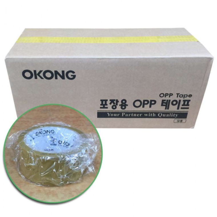 오공 포장용 OPP 테이프 미색 48mm x 38M 1BOX 50개입