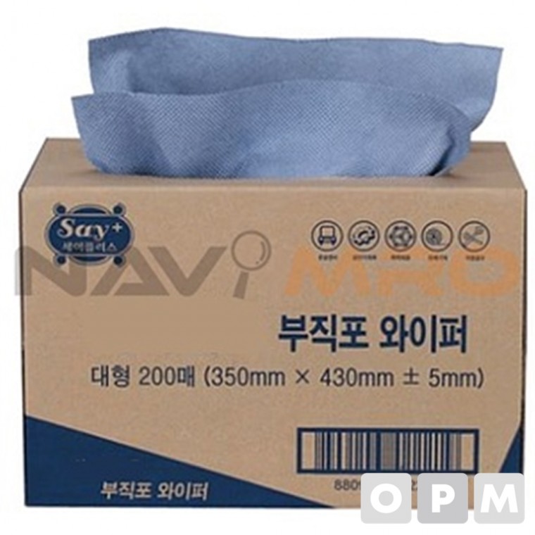 BA)부직포 와이퍼 1BOX(200매) 1겹/350x430mm