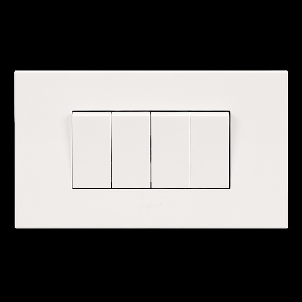 스위치(정사각 유럽형) 4구 1로(4모듈)(화이트)