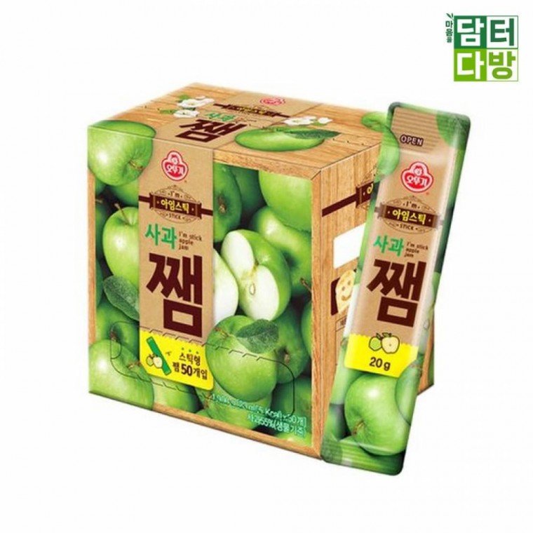 오뚜기 아임스틱 사과잼 20g 1박스(50개)