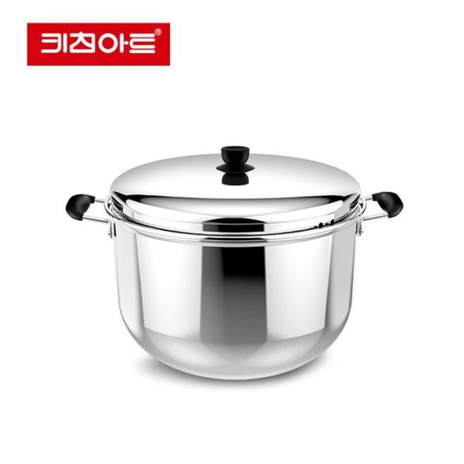 키친아트 곰솥 들통 찜통 찜솥 스텐 큰냄비 28cm