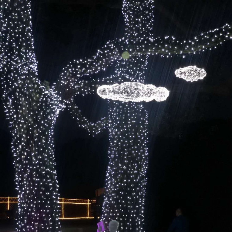 [은하수] 1000구 녹색선 LED 백색 지니전구(100M) (전원잭포함)