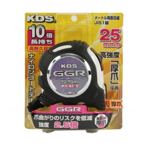 KDS 줄자 GGR25-55 줄자-GG레볼루션(고무그립) 5.5m x 25mm 344g EA