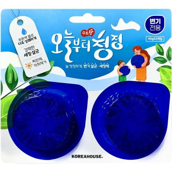 코리아하우스 변기세정제 40g x 2ea 오늘부터청정변기세정제 40EA