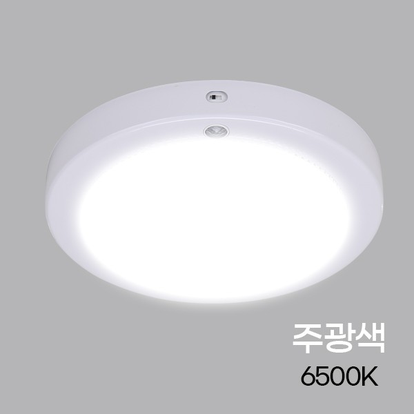 원형 LED 센서등 비상 12W 주광