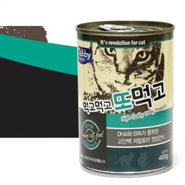 테비 고양이 간식 캔 고양이 사료 헤어볼 400g 12캔