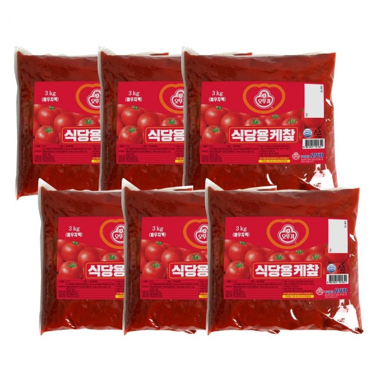 EA 식당용케찹 파우치 3KG 6개