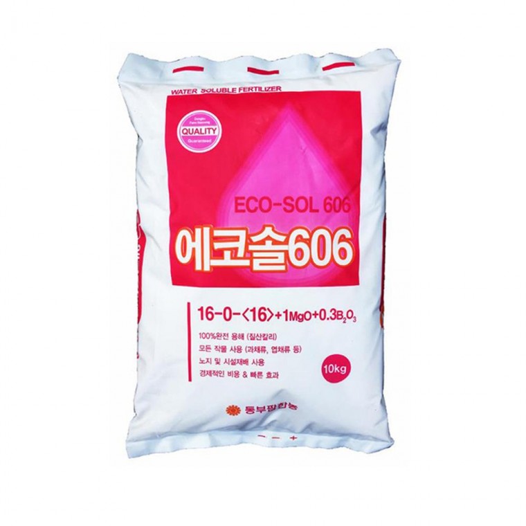 에코솔606 이삭 10kg- 수용성 질산가리 속효성 가리 칼리 유황비료