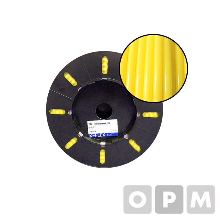 JA)남강 노란우레탄호스(1롤) 외경6mm 내경4mm 100M-1ROLL