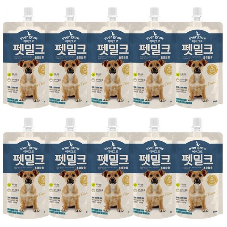 강아지 펫밀크 150ml 10P 반려견 장건강 우유 초유