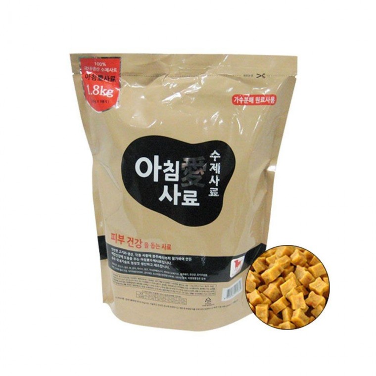 아침애 수제사료 피부 1.8kg 소프트 강아지사료 반려 견사료 애견