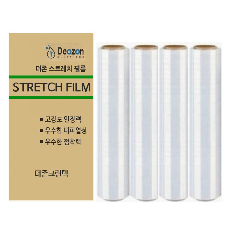 스트레치 필름 15mic X 350m X 4Roll 포장랩 더존크린텍