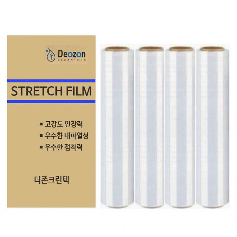 더존크린텍 스트레치 필름 18mic X 350m X 4Roll 포장랩 더존크린텍