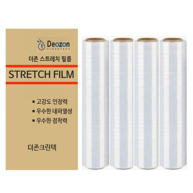 스트레치 필름 20mic X 350m X 4Roll 포장랩 더존크린텍