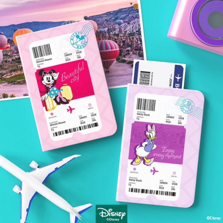 디즈니 트래블 캐릭터 여행용 RFID 해킹방지 여권지갑 안티스키밍 여권파우치 케이스