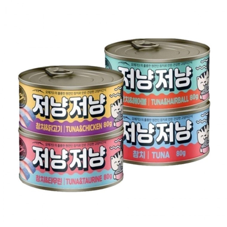 고양이캔 저냥저냥 80g 24P 습식 간식 사료 통조림