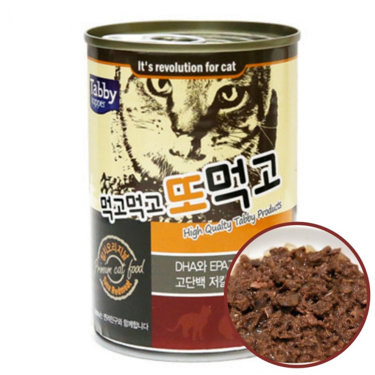 먹고먹고 또먹고 고양이 간식 캔 (참치400gX12개) 길냥