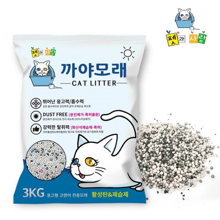 MX 까야 고양이 모래 18 kg 활성탄 프리미엄 먼지없는 벤토