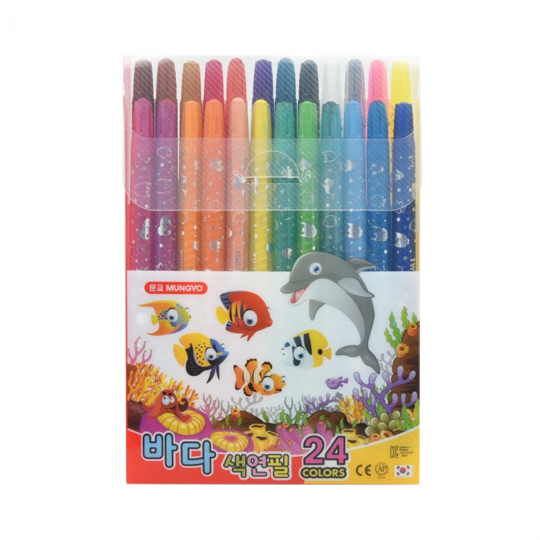 24색 색연필 문교 바다색연필