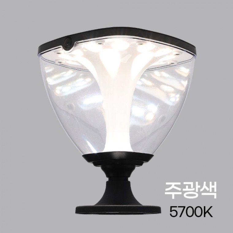 태양광 LED 문주등 하만 165X165XH195 블랙 3색