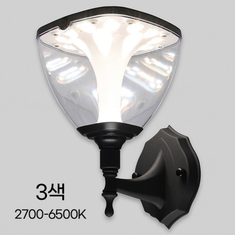 태양광 LED 벽등 하만 190X165XH245 블랙 3색