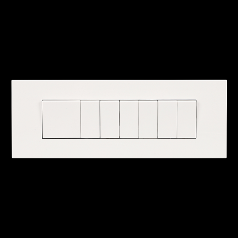 스위치아테오 정사각 유럽형 7구 1로8모듈화이트