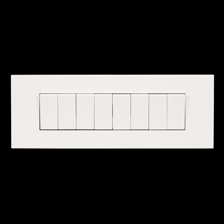 스위치아테오 정사각 유럽형 8구 1로8모듈화이트