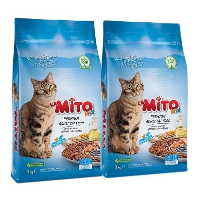 미토 프리미엄 어덜트 고양이 사료 치킨피쉬 1Kg x2