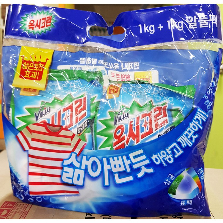 옥시크린 리필 1kg+1kgX6개 세제 액제세제 표백살균 빨래세제