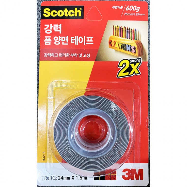 강력 폼 양면 테이프 3M 24mmx1.5mX24개 잡화 테잎 양면테이프