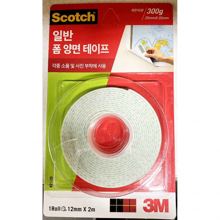 폼 양면 테이프(3M 12mmx2m 300g)X24개 쓰리엠 접착 테잎