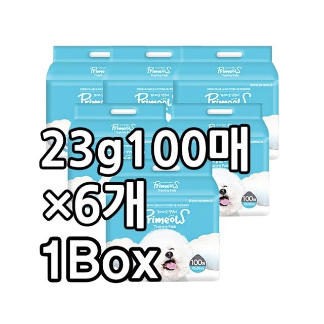 애견 배변패드 100매 6개 1박스 배변유도 일회용패드