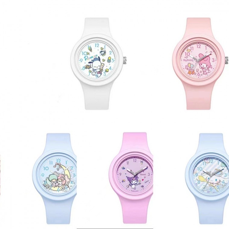 스누피 시계 패션 스누피 만화 실리콘 라운드 시계 소년 소녀 어린이 젤리 시계 시리즈 공장