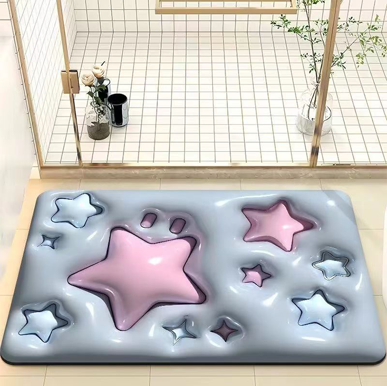 규조토발매트 STAR 3D 빨아쓰는 소프트 욕실 주방 매트
