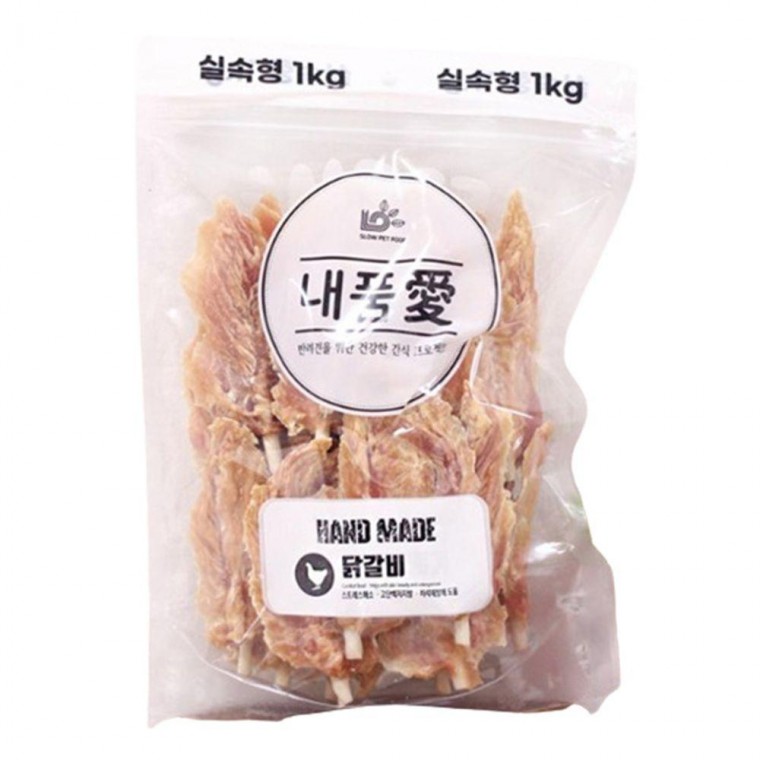 닭갈비 강아지 1kg 대용량 간식 실속 육포 스낵