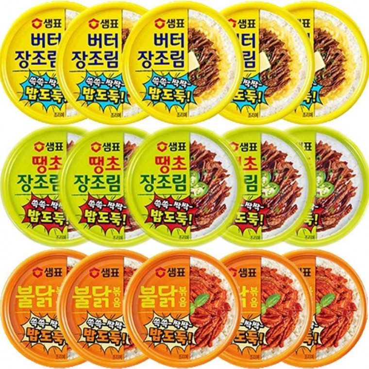 샘표 버터장조림 + 땡초장조림 + 불닭볶음 각 9캔 (총