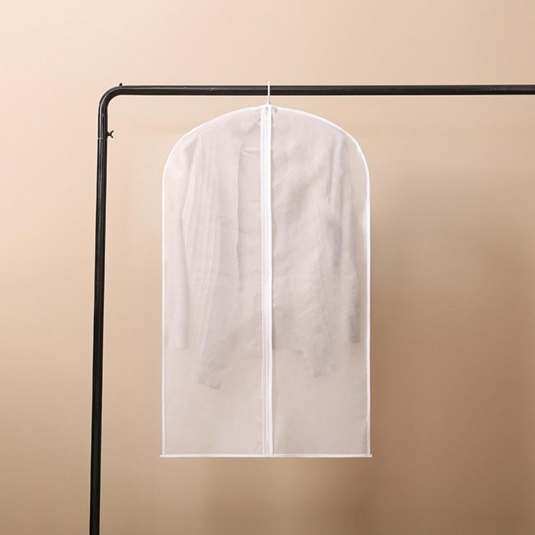 누카 정리만렙 반투명 지퍼식 옷커버 5p세트(화이트) (60x100cm)