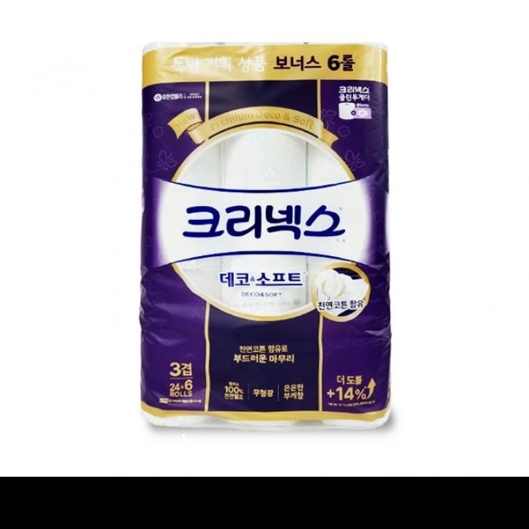 크리넥스 데코앤소프트 화장지 30롤