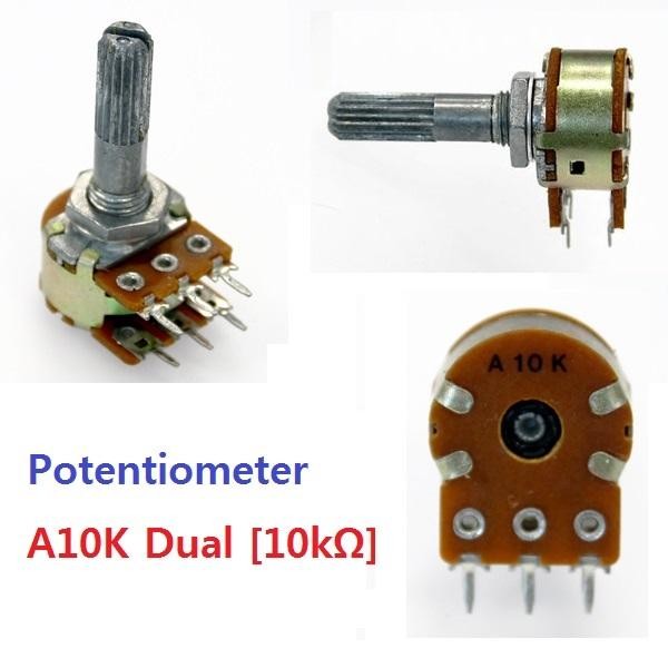 오디오 볼륨 저항 A커브 가변저항 RK 16 Series A10K Dual 10k옴